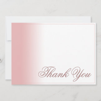 Thank you card with Pink gradient, writing & frame