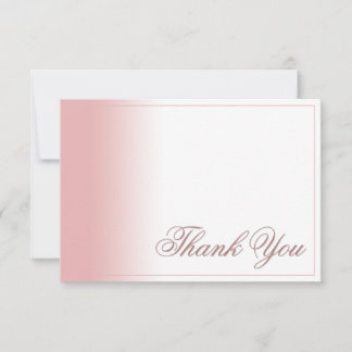 Thank you card with Pink gradient, writing & frame