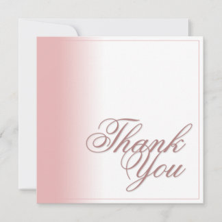 Thank you card with Pink gradient, writing & frame