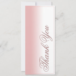 Thank you card with Pink gradient, writing & frame