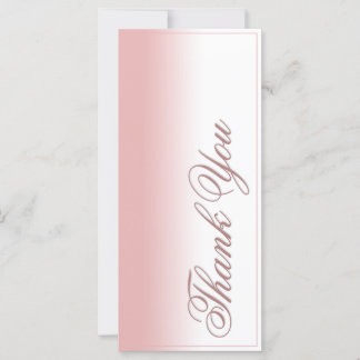Thank you card with Pink gradient, writing & frame