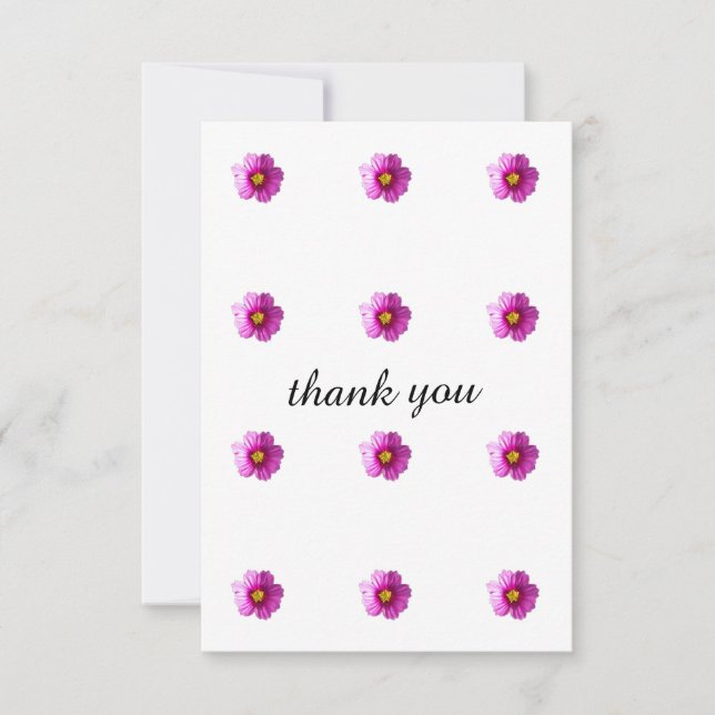 thank you card with purple flowers (Front)
