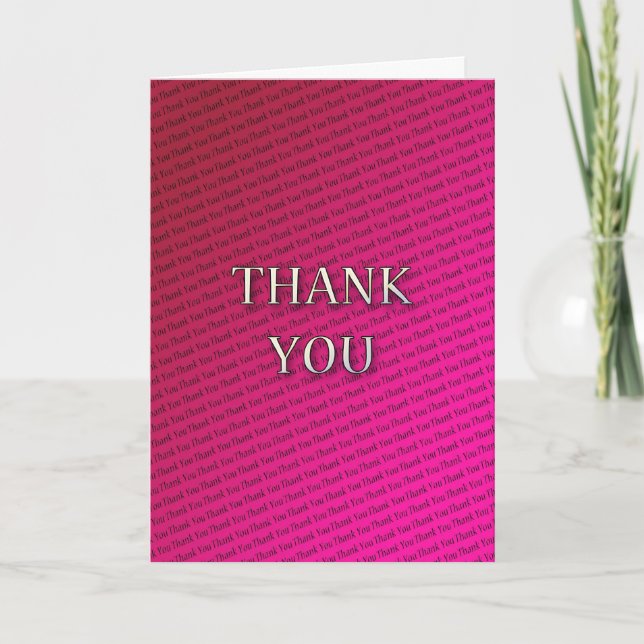 Thank You card with repeating text (Front)