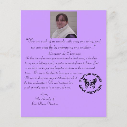 Thank you cards (Front)