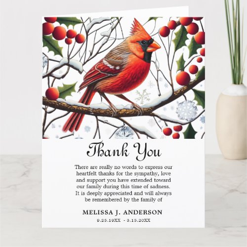 thank you cards after funeral _ Cardinal Funeral 