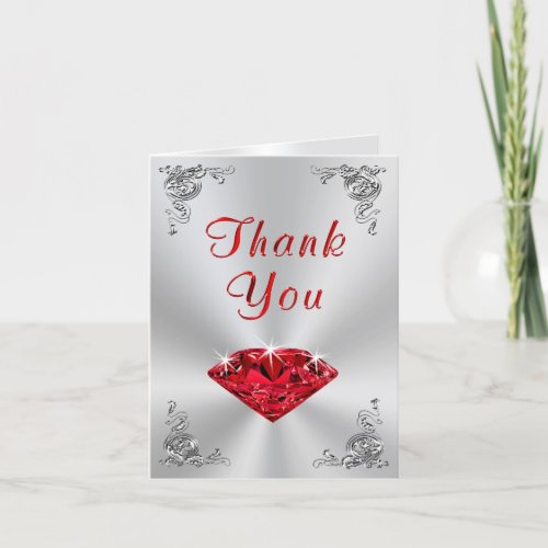 Thank You Cards for 40th Wedding Anniversary