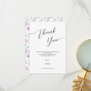 Thank You Cards for Bridal shower in a modern.
