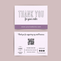 Thank You Cards Qr Code Logo Minimalist Business
