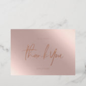 Thank You Cards Real Foil Rosegold Pink (Standing Front)