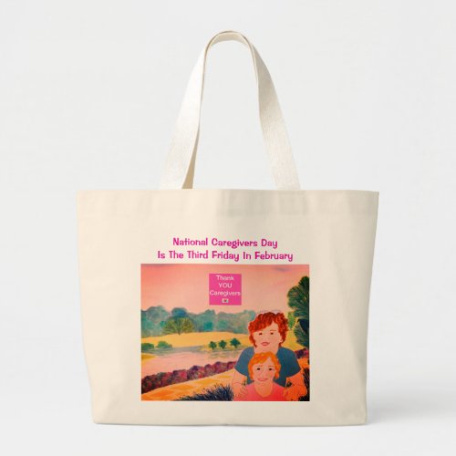 Thank You Caregivers Large Tote Bag
