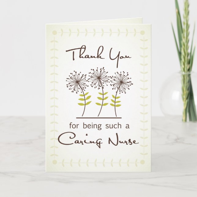 Thank You Caring Nurse, Wild Flowers (Front)