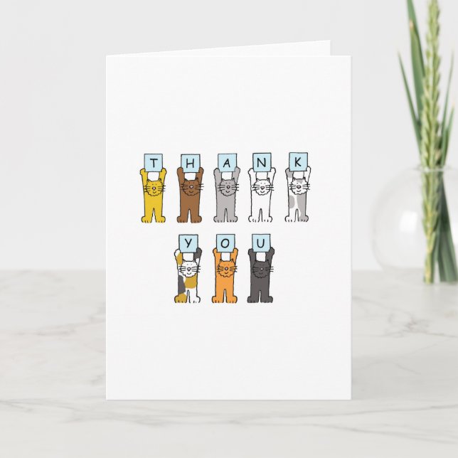 Thank You Cartoon Cats (Front)