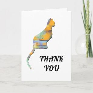 Thank You Cat Pet Sitter Animal Caregiver Thanks Card