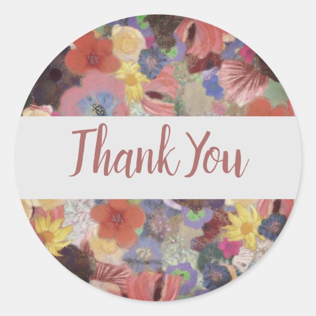 thank you cat sitter classic round sticker (Front)