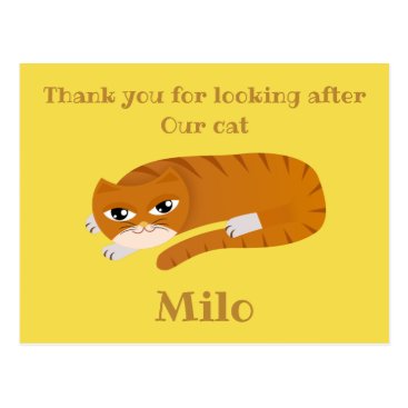 Thank you cat sitter postcard Thank you cat sitter postcard