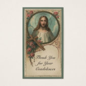 Thank You Catholic Sacred Condolence Holy Cards (Front)