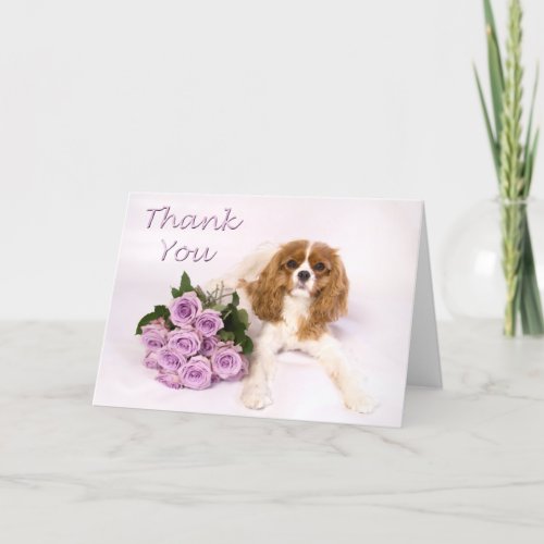 Thank You Cavalier King Charles Spaniel Roses