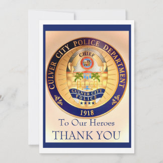 THANK YOU CCPD flat thank you card