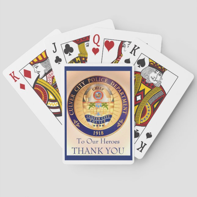 THANK YOU  CCPD POKER CARDS (Back)