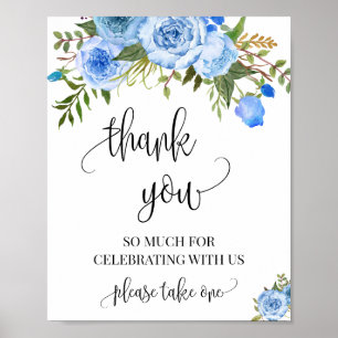 Thank You Celebrating with Us Favors Poster