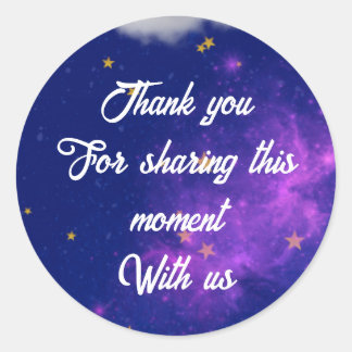 Thank you celestial dreams baby shower Sticker