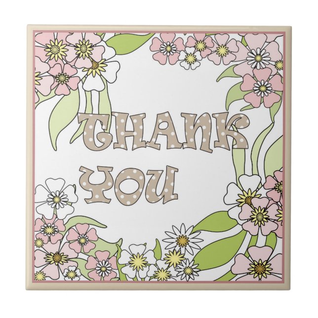 Thank you ceramic tile (Front)