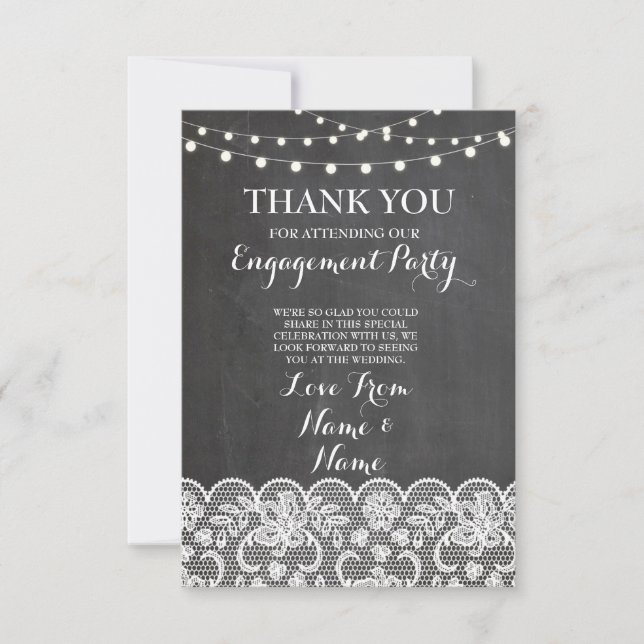 Thank You Chalkboard Rustic Winter Chalkboard Lace (Front)