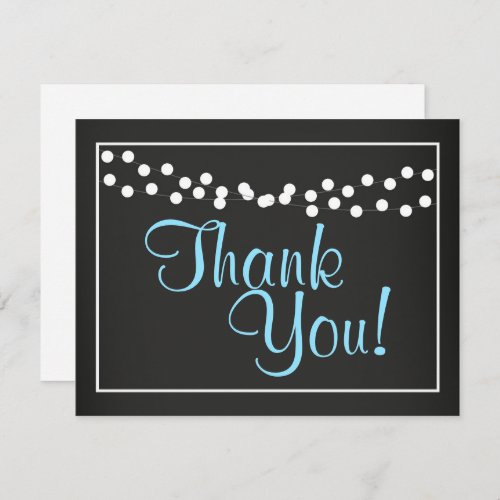 Thank You Chalkboard with lights Note Card