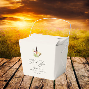 Thank You Charcuterie Wine & Cheese Bridal Shower Favor Boxes