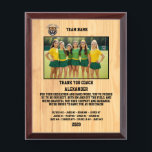 Thank You Cheer Coach Custom Photo & Message Award Plaque<br><div class="desc">What a fantastic idea! A customized Coach Award plaque with a team photo and personalized text would make a truly unique and meaningful gift for the cheerleader coach. You can design the plaque with a personalized message, the coach's name, and the team's name, and add a photo of the team...</div>