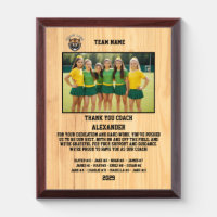 Thank You Cheer Coach Custom Photo & Message