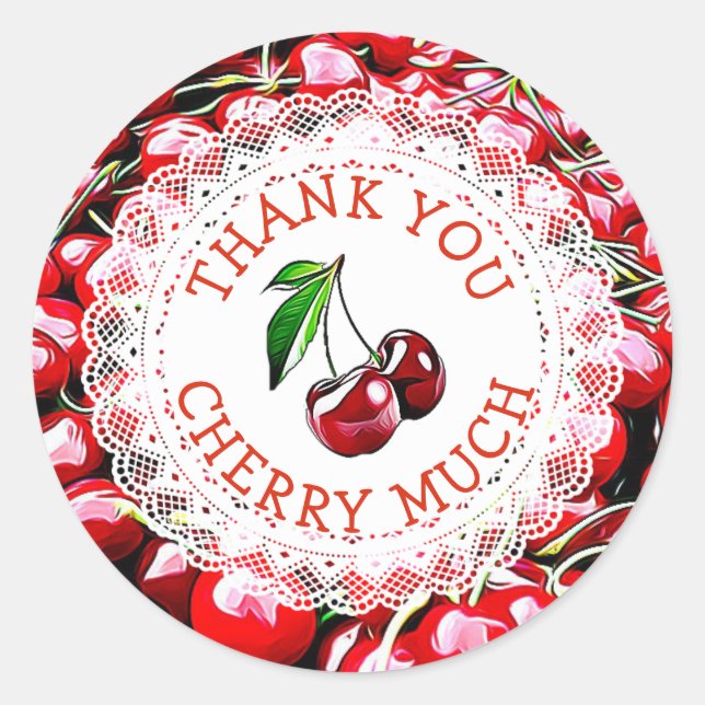 Thank you Cherry Much Cherries Stickers (Front)