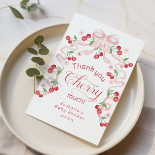 Thank you Cherry Much Cherry on top Thank you card