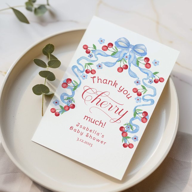 Thank you Cherry Much Cherry on top Thank you card (Creator Uploaded)