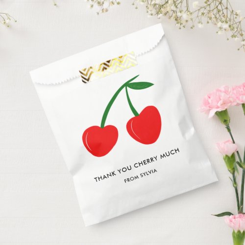 Thank You Cherry Much Valentines Day or Birthday Favor Bag