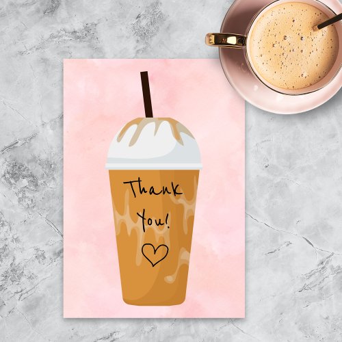 Thank You Chic Iced Coffee Trendy Pink