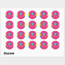 Thank You Child Kids Birthday Personalize Classic Round Sticker | Zazzle