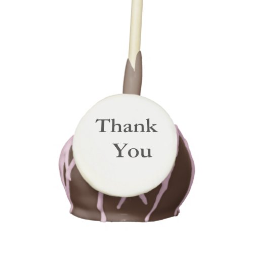 Thank You Chocolate Cake Pops Icing Pink Drizzle Cake Pops