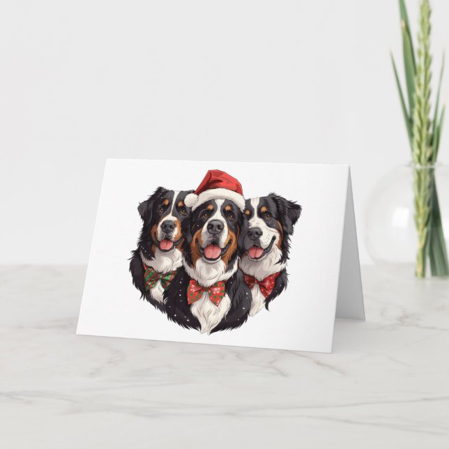 Thank You Christmas Bernese Mountain Dogs (Front)