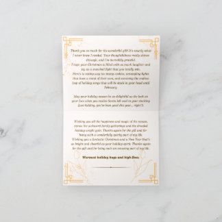 Thank you Christmas card