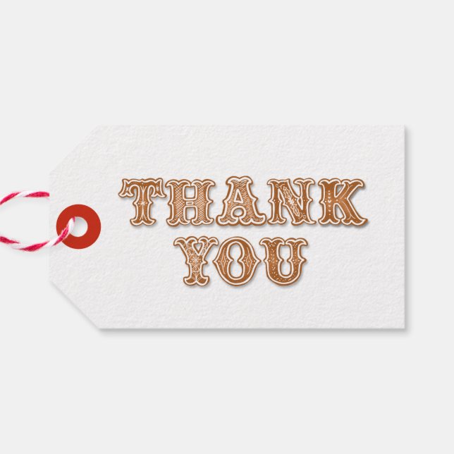 Thank You  | Christmas Cookie Gift Tags (Back Horizontal)