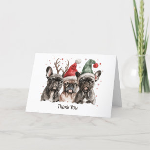 Thank You Christmas French Bulldog Reindeer Dogs