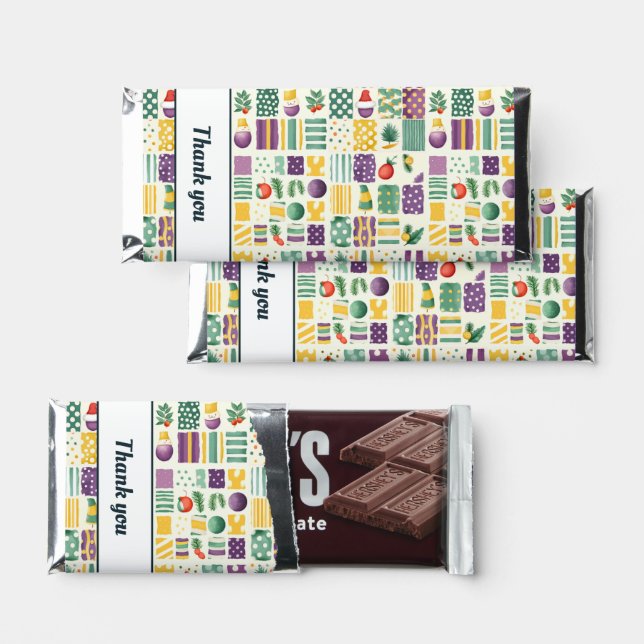 Thank you Christmas Hershey Bar Favors (Front)