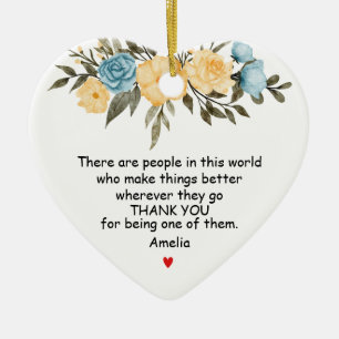 Thank You Christmas Ornament, Thank You Gift 2025 Ceramic Ornament