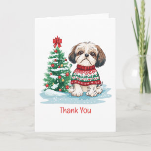 Thank You Christmas Shih Tzu Dog
