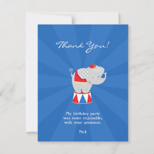 Thank You Circus Carnival Flat Card