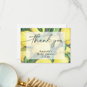Thank you - Citrus Lemon - Baby shower Card