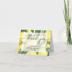 Thank you - Citrus Lemon - Baby shower Card