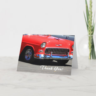 Thank You Classic Red Car greeting card