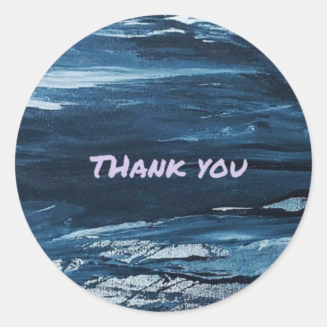 THANK YOU CLASSIC ROUND STICKER (Front)